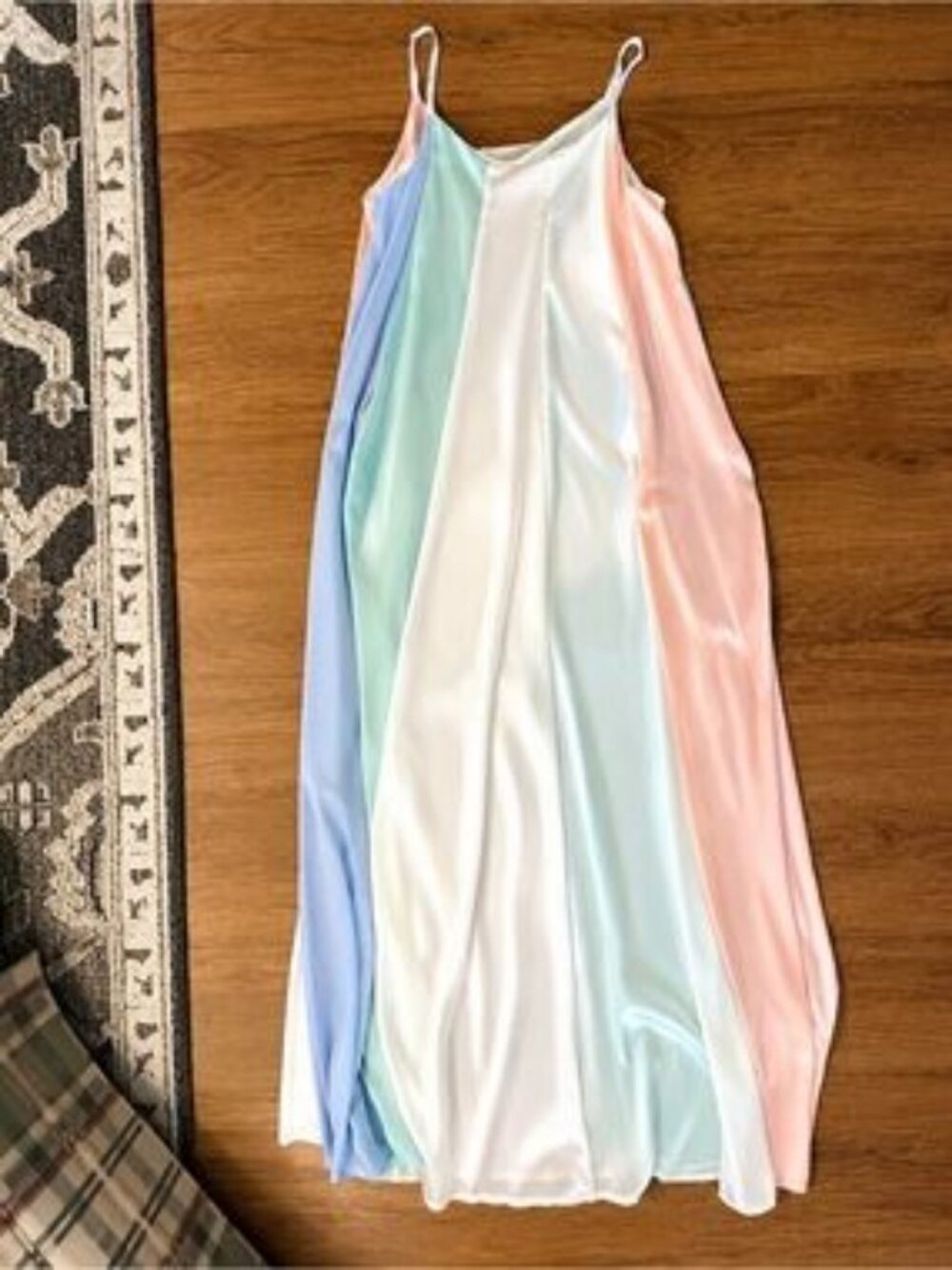Red‎ Dress Boutique Pastel Colorblock Maxi Slip Dress S/M